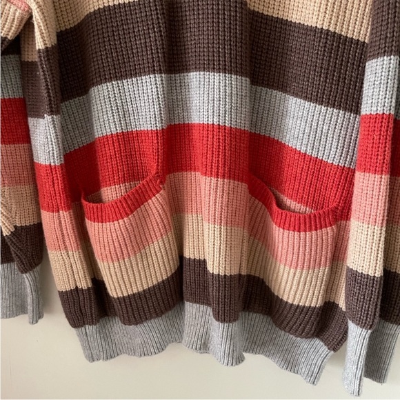 NWOT Pink Lily Multi-Colored Striped Tunic Sweater XXL - Picture 2 of 5